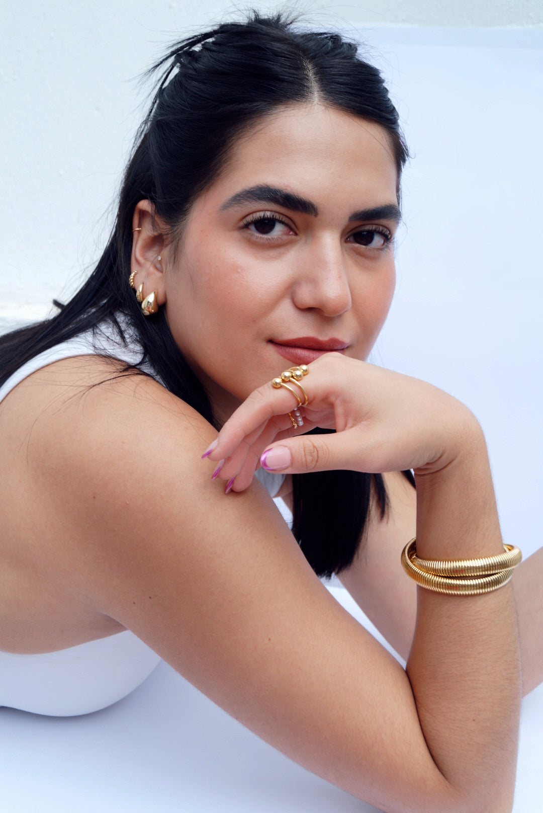 Anillo 4 bolas acero