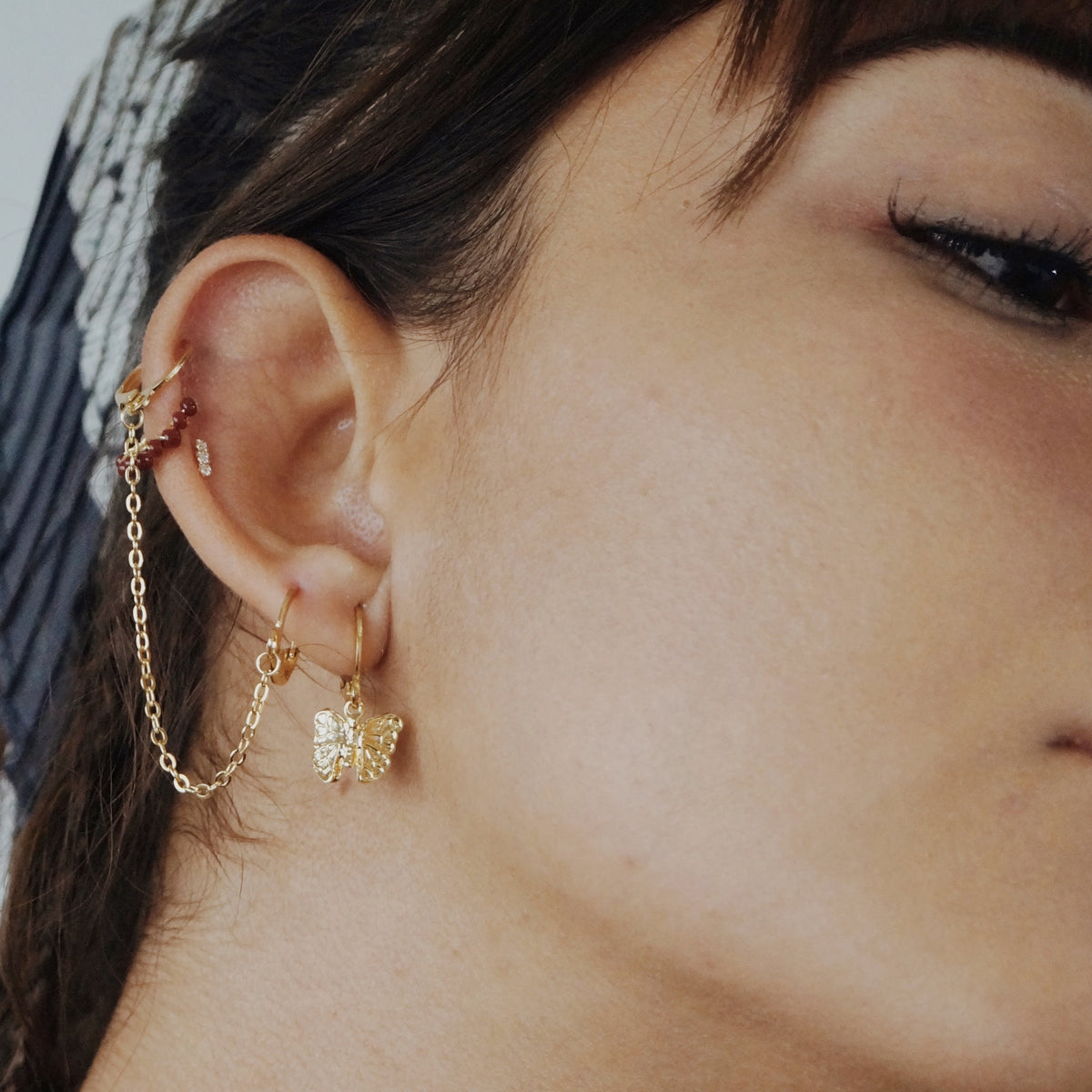 Piercing doble Cadena sencillo