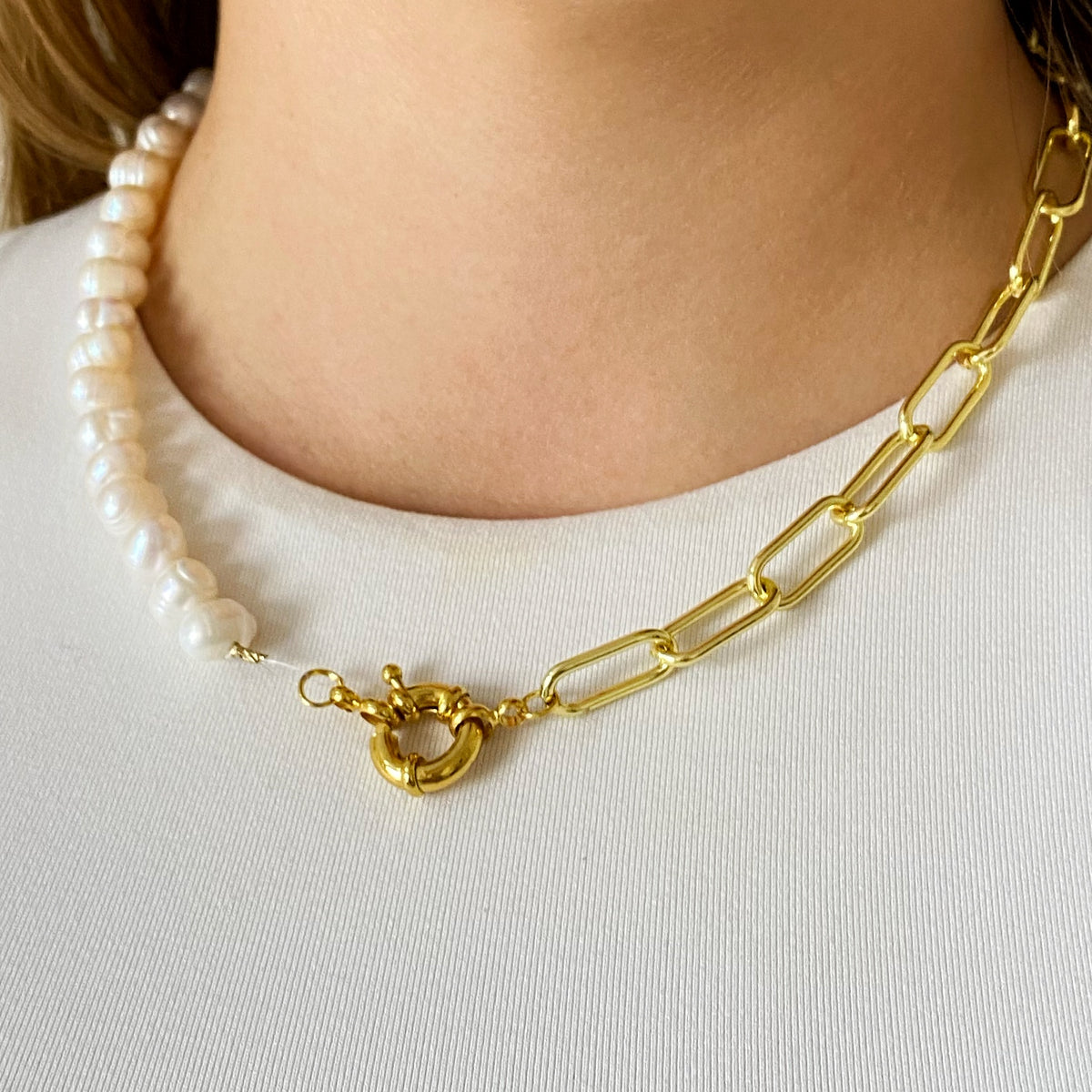 Collar Medias perlas