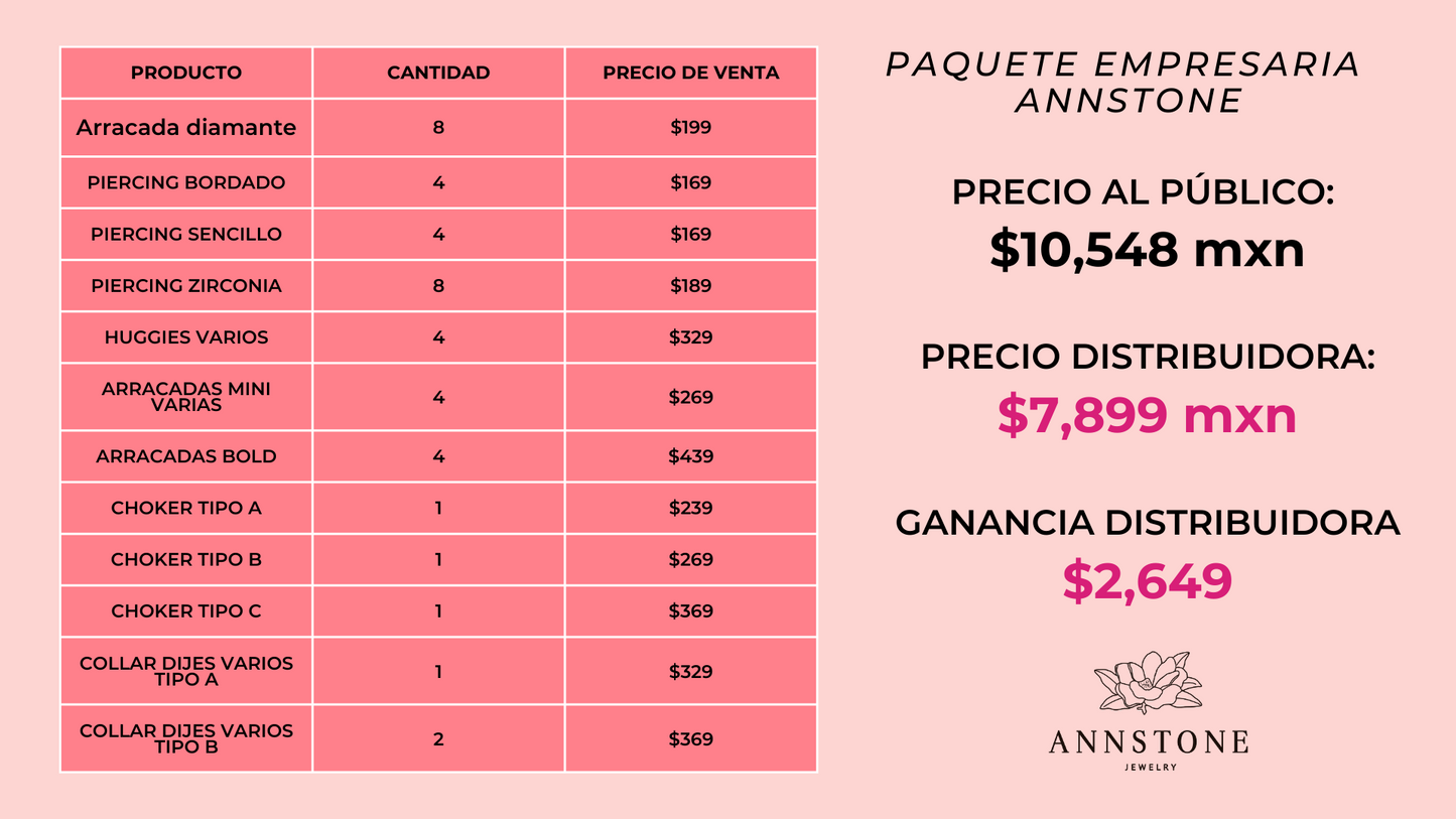 Paquete empresaria Annstone