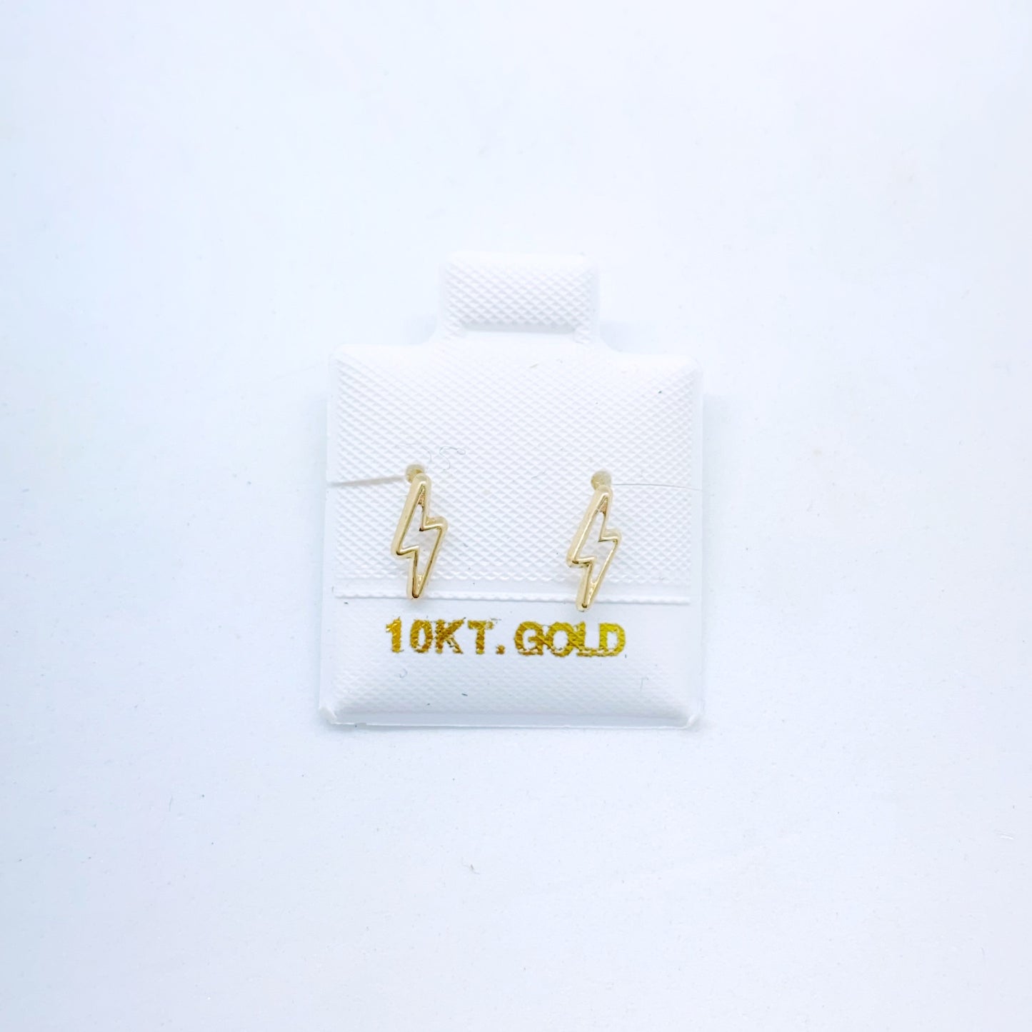Aretes Rayo hueco oro 10k