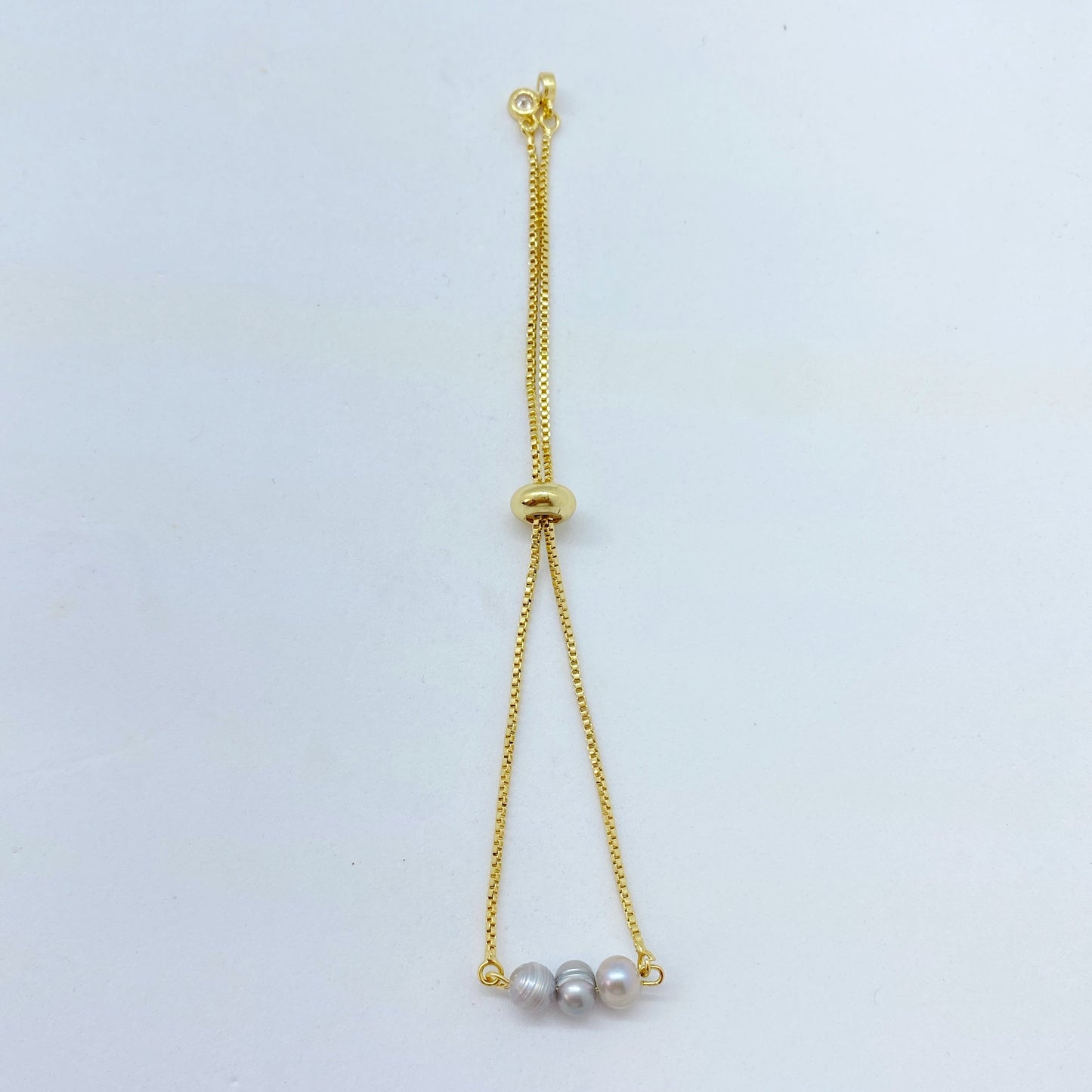 Pulsera tres Perlas grises