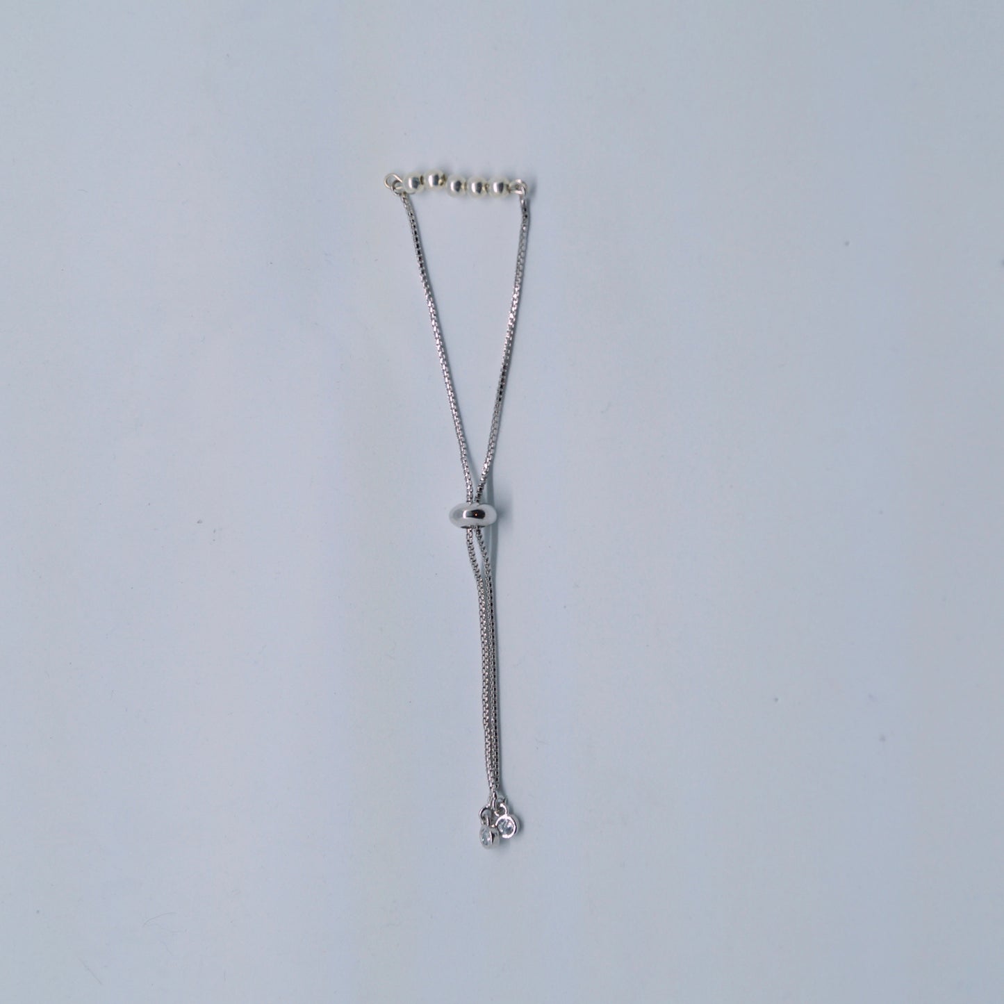 Pulsera bolitas plateadas