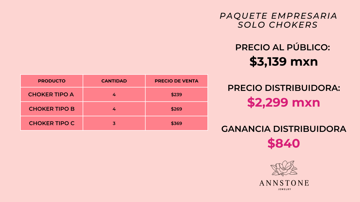 Paquete solo chokers