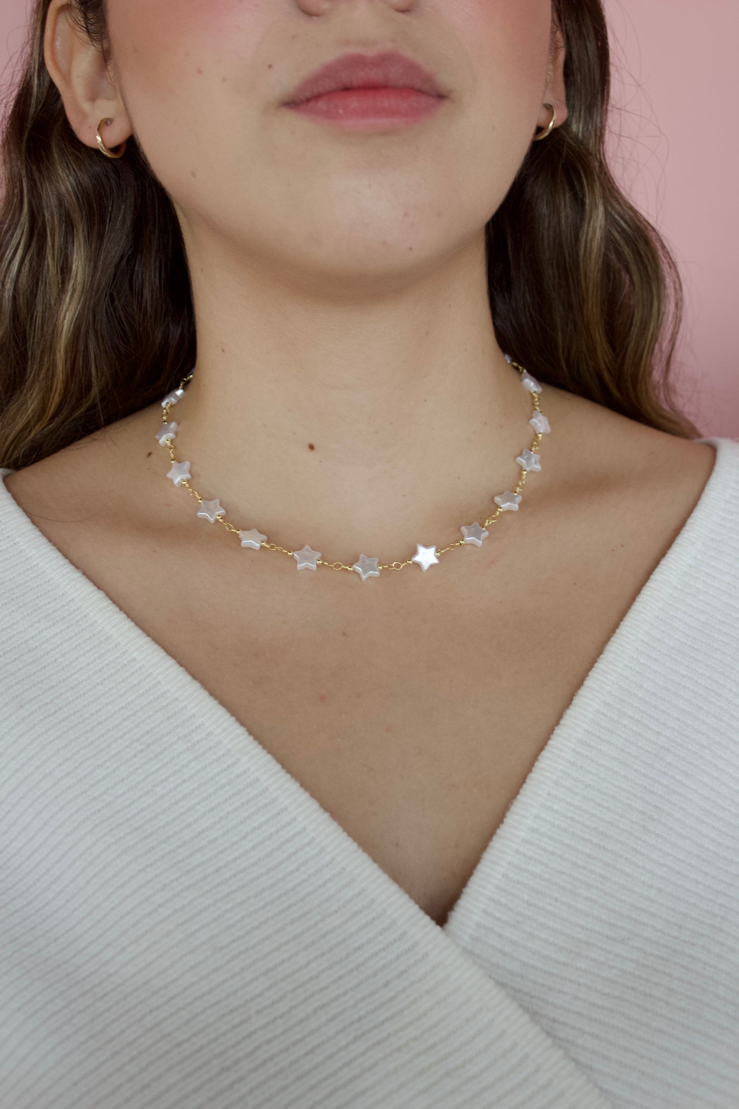 Choker Estrellas aperladas