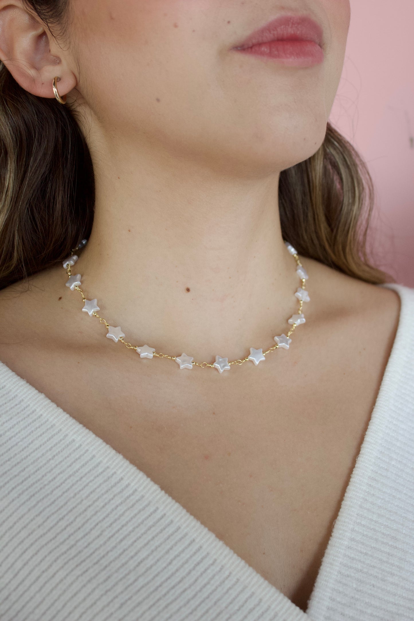 Choker Estrellas aperladas